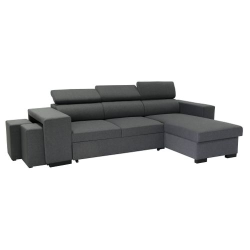 Canapé d'angle convertible NORWAY II tissu anthracite