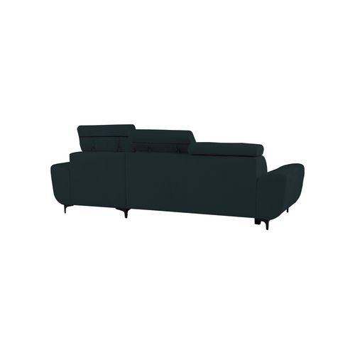 Canapé d'angle méridienne SANTIAGO réversible tissu anthracite