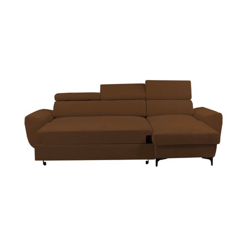 Canapé d'angle méridienne SANTIAGO réversible tissu rouille