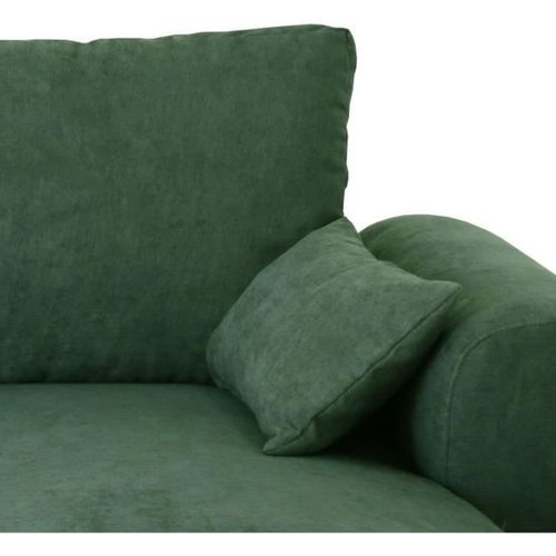 Canapé D'angle Convertible Réversible Max - Méridienne Avec Coffre - Tissu Vert - L 240 X P 143 X H
