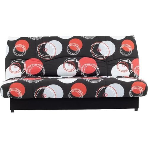 Banquette Clic-clac - 3 Places - Planete Noir - 190 X 90 X 92 Cm - Pixie