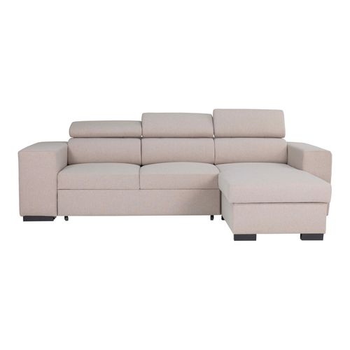 Canapé d'angle convertible NORWAY II tissu beige