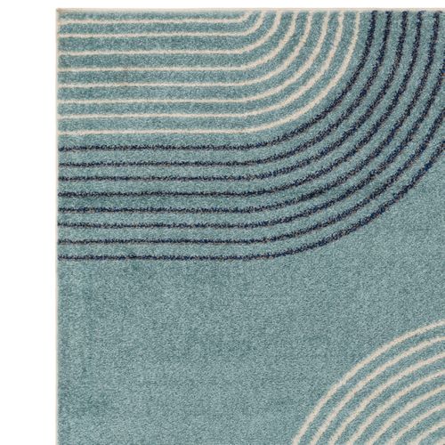 Tapis  Moderne Tissé Plat Disco - Bleu - 160x230 Cm