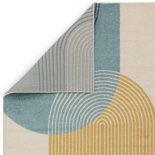 Tapis  Moderne Tissé Plat Disco - Bleu - 160x230 Cm