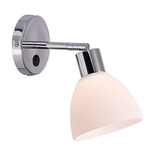 Applique Murale Luminaire Ray  Métal Chromé H. 19,5 Ip20 -intérieur
