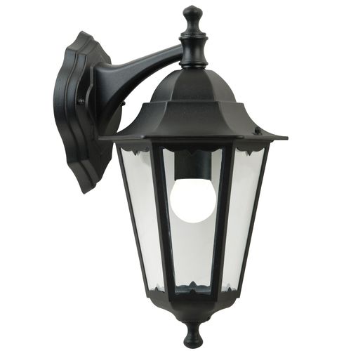 Applique Murale Luminaire Cardiff Down Aluminium Noir H. 40 Ip44 -extérieur