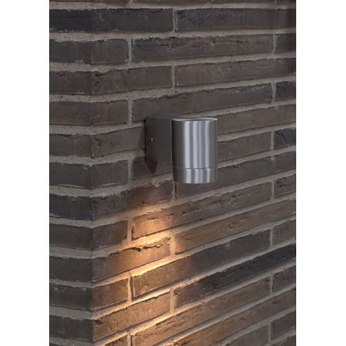 Applique Murale Tin Maxi Aluminium Aluminium, H.10.5 - Ip54 - Gu10 / Extérieur