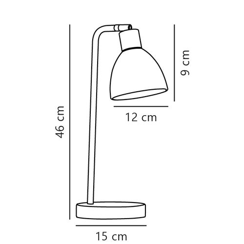 Lampe à Poser Ray Métal Noir, H.46 - Ip20 - E14 / Intérieur