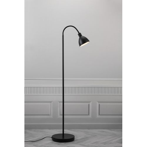 Lampadaire Ray Single Métal Noir, H.153.5 - Ip20 - E14 / Intérieur