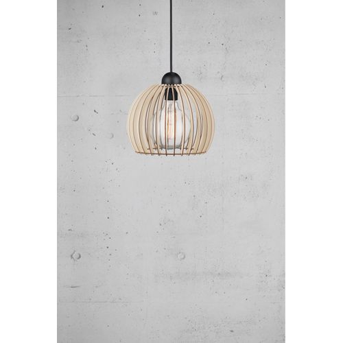 Suspension Chino 25 Bois Nature (marron), H.23 - Ip20 - E27 / Intérieur