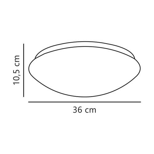 Plafonnier Ask 36 Sensor Métal Blanc, H.10.5 - Ip44 - LED Module / Intérieur