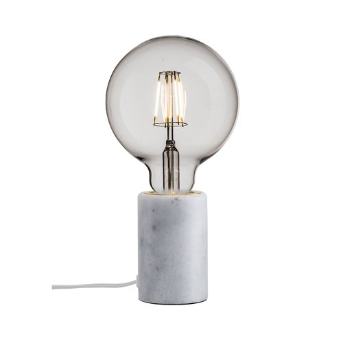 Lampe à Poser Siv Marbre Blanc, H.10.3 - Ip20 - E27 / Intérieur