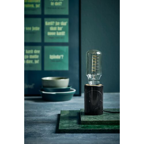 Lampe à Poser Siv Marbre Noir, H.10.3 - Ip20 - E27 / Intérieur