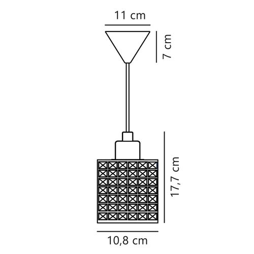 Suspension Hollywood  Verrerie Transparent, H.17.7 - Ip20 - E27 / Intérieur
