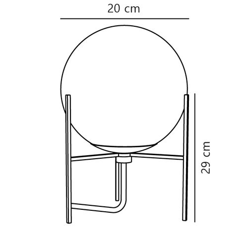 Lampe à Poser Alton 20 Verrerie Laiton, H.29 - Ip20 - E14 / Intérieur