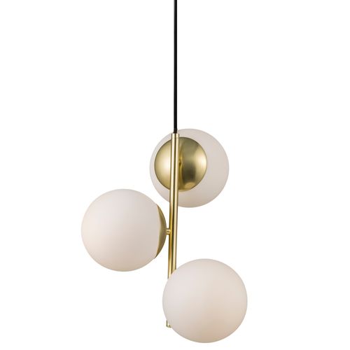 Suspension Lilly 3-spot Métal Laiton, H.36.5 - Ip20 - E14 / Intérieur