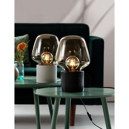 Lampe à Poser Christina 20 Béton Gris Clair, H.30 - Ip20 - E27 / Intérieur