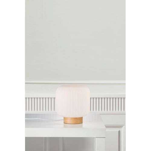 Lampe à Poser Milford Verrerie Nature (marron), H.21.5 - Ip20 - E27 / Intérieur