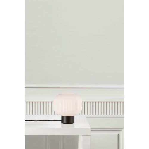 Lampe à Poser Milford Verrerie Noir, H.20 - Ip20 - E27 / Intérieur