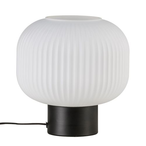 Lampe à Poser Milford Verrerie Noir, H.20 - Ip20 - E27 / Intérieur