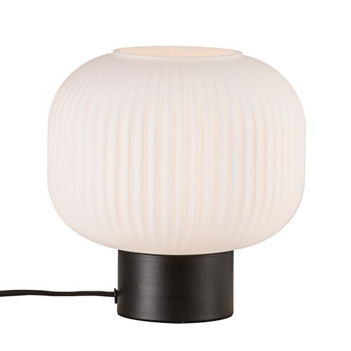 Lampe à Poser Milford Verrerie Noir, H.20 - Ip20 - E27 / Intérieur