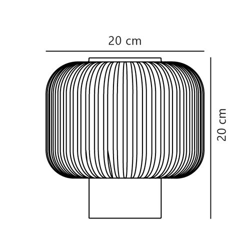 Lampe à Poser Milford Verrerie Noir, H.20 - Ip20 - E27 / Intérieur