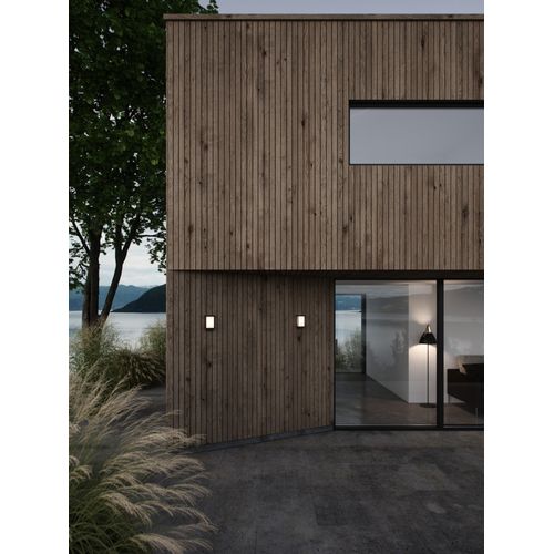 Applique Murale Nestor  Aluminium Noir, H.22.1 - Ip44 - LED Module / Extérieur