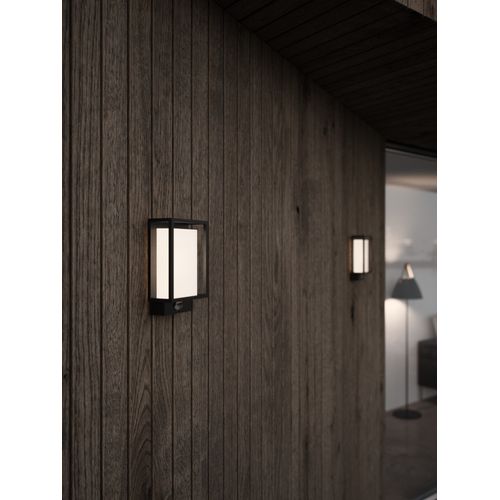 Applique Murale Nestor Sensor Aluminium Noir, H.22.1 - Ip44 - LED Module / Extérieur