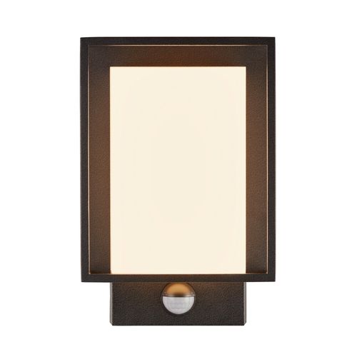Applique Murale Nestor Sensor Aluminium Noir, H.22.1 - Ip44 - LED Module / Extérieur