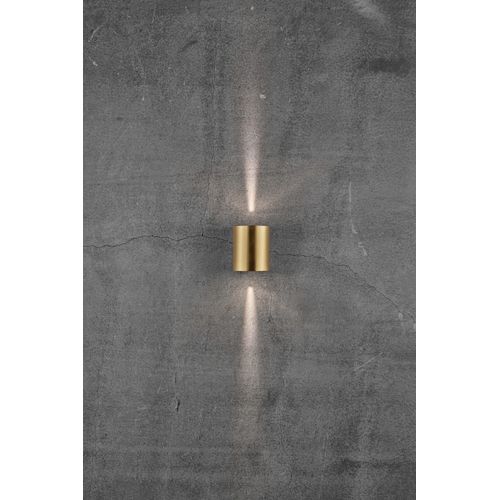 Applique Murale Canto 2 Brass Laiton, H.10.4 - Ip44 - LED Module / Extérieur