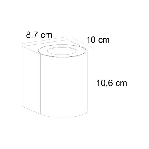 Applique Murale Canto 2 Brass Laiton, H.10.4 - Ip44 - LED Module / Extérieur