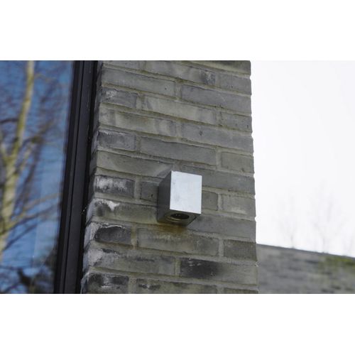 Applique Murale Canto Kubi 2 Acier Inoxydable Inox, H.10.4 - Ip44 - LED Module / Extérieur