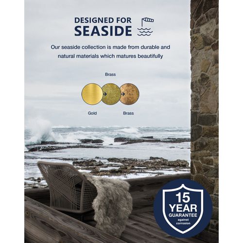 Applique Murale Canto Maxi 2 Brass Laiton, H.17.2 - Ip44 - Gu10 / Extérieur