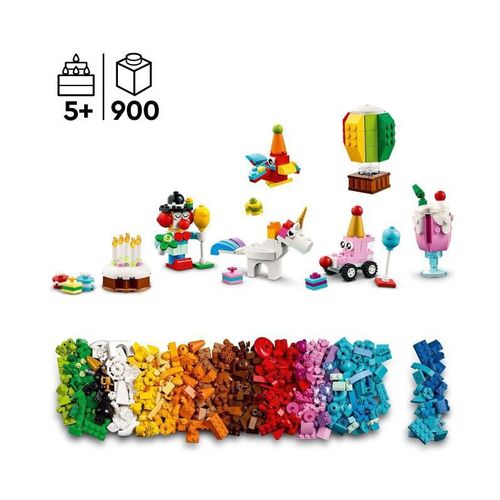 Classic 11029 Boîte De Fete Créative, Avec 12 Mini Jouets En Briques : Licorne, Clown