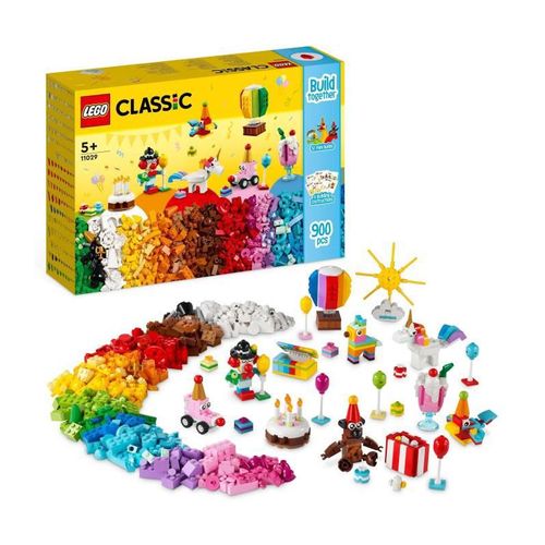 Classic 11029 Boîte De Fete Créative, Avec 12 Mini Jouets En Briques : Licorne, Clown