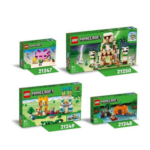 Minecraft 21248 La Ferme Citrouille, Jouet De Maison Avec Figurines Steve Et Sorciere