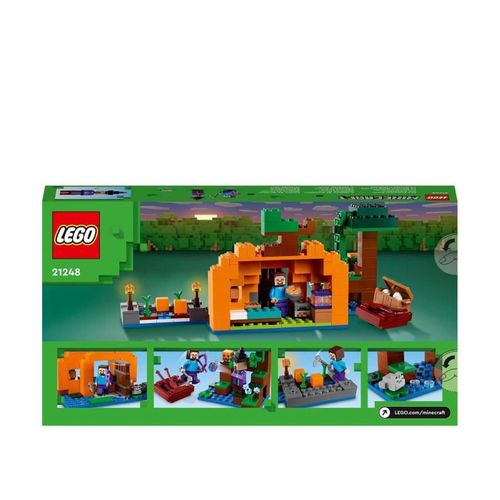 Minecraft 21248 La Ferme Citrouille, Jouet De Maison Avec Figurines Steve Et Sorciere