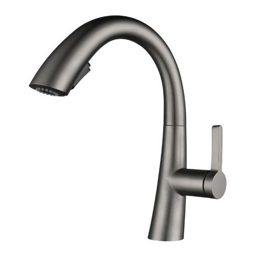 Robinet Mitigeur Lavabo Moderne Avec Douchette Extractible Robinet Mélangeur Lavabo Gris