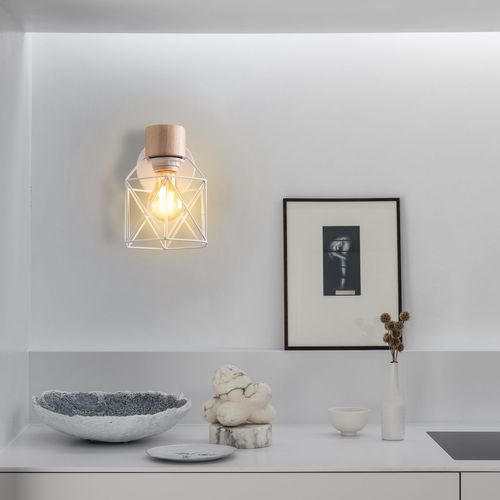 Applique Murale Industrielle Lampe Murale Intérieure Ajustable Pour Chambre Couloir Salon Blanc