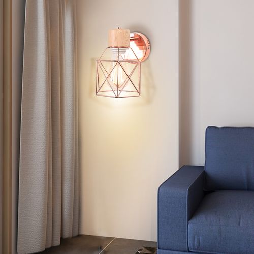 Applique Murale Industrielle Lampe Murale Intérieure Ajustable Pour Chambre Couloir Salon Rose