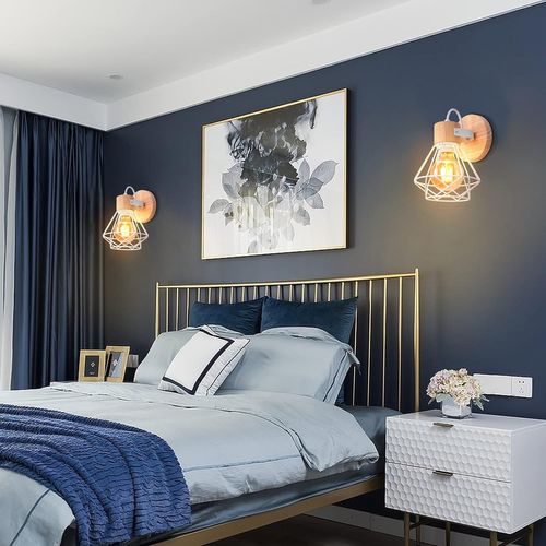 Applique Murale Industrielle Réglable E27 Lampe Murale Interieur Vintage Blanc