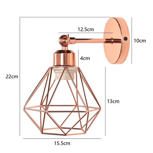 Lot De 2 Applique Murale Interieur Réglable E27 Lampe De Murale Industrielle Rose