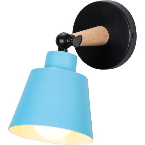 Applique Murale Luminaire E27 Lampe De Murale En Métal Pour Salon Chambre Couloir Bleu