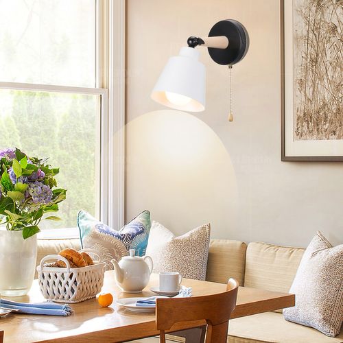 Applique Murale Interieur Moderne E27 Lampe Murale Réglable Avec Interrupteur Blanc
