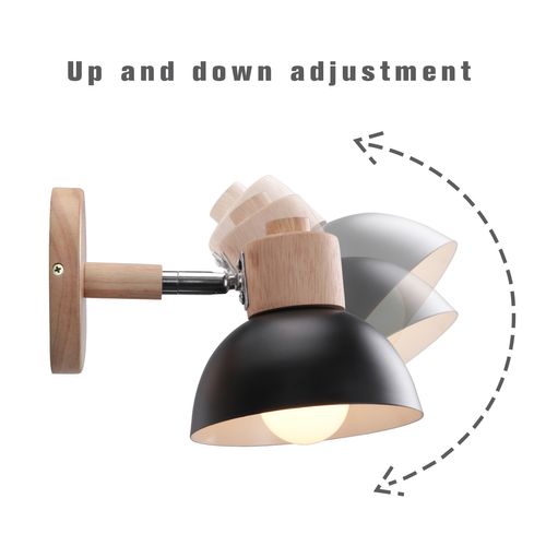 Lot De 2 Applique Murale Réglable Lampe Murale Interieur Moderne Pour Chambre Couloir Salon Noir