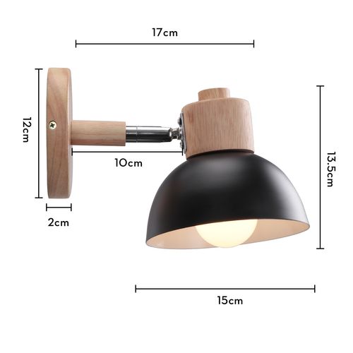 Lot De 2 Applique Murale Réglable Lampe Murale Interieur Moderne Pour Chambre Couloir Salon Noir