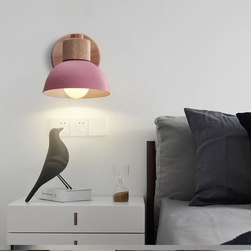 Applique Murale Moderne E27 Lampe Murale Interieur Réglable Pour Chambre Couloir Salon Rose
