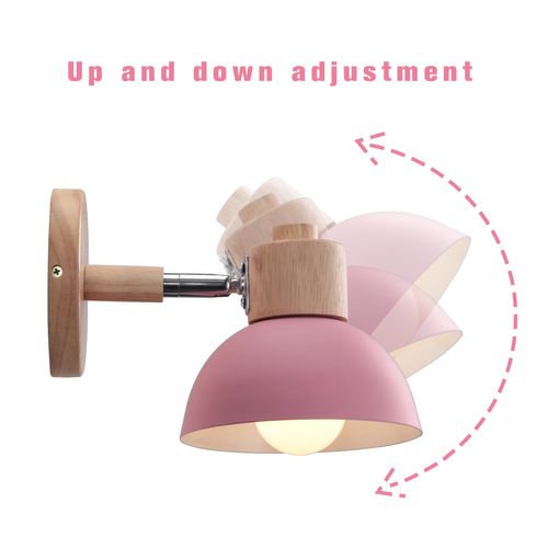 Applique Murale Moderne E27 Lampe Murale Interieur Réglable Pour Chambre Couloir Salon Rose