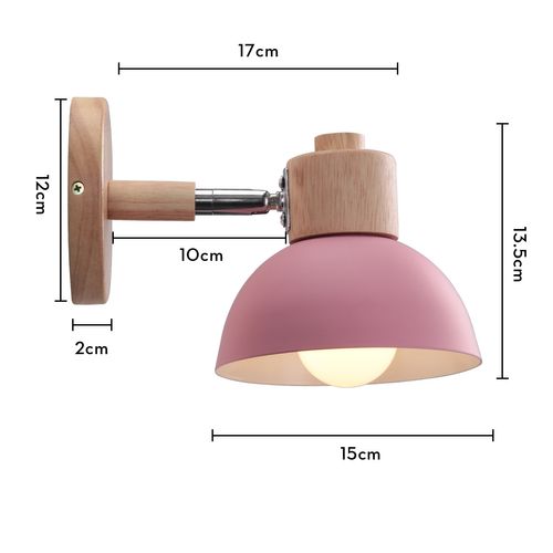 Lot De 2 Applique Murale Réglable Lampe Murale Interieur Moderne Pour Chambre Couloir Salon Rose