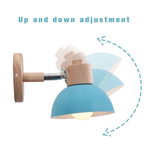 Lot De 2 Applique Murale Réglable Lampe Murale Interieur Moderne Pour Chambre Couloir Salon Bleu